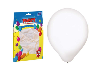 Balon dmuchany M standard 30 cm biay