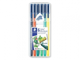 Flamaster Triplus, 1 mm, DINO, 6 szt. w etui, Staedtler