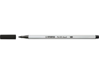 Flamaster STABILO Pen 68 brush czarny 568/46 [opakowanie=10szt]