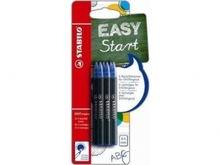 STABILO EASYoriginal wkad M 6 szt. niebieski blister B-47374-10