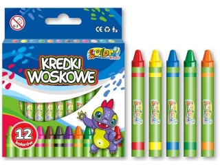 PENMATE KOLORI PREMIUM KREDKI WOSKOWE DINO 12 KOLORW (2, 93 proc.)