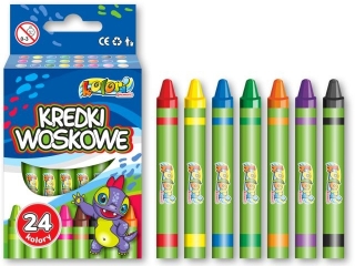 PENMATE KOLORI PREMIUM KREDKI WOSKOWE DINO 24 KOLORY (0,07 proc.)