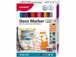 Marker Dekoracyjny Deco Marker 460 - zestaw 6 kolorw intensywnych kocwka B