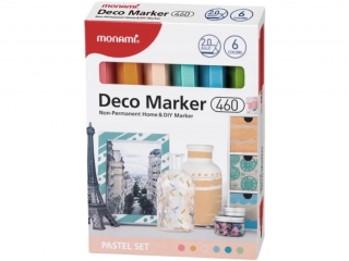 Marker Dekoracyjny Deco Marker 460 - zestaw 6 kolorw pastelowych kocwka B