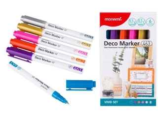 Marker Dekoracyjny Deco Marker 463 - zestaw 6 kolorw intensywnych kocwka XF