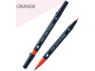 Marker wodny dwustronny z p�dzelkami o dw�ch grubo�ciach MONAMI pomara�czowy - 12 szt. op.  [opakowanie=12szt]