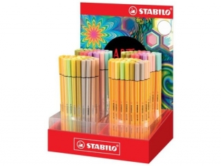 Zestaw Cienkopis STABILO point 88/Flamaster Pen 68 display 160 szt. ARTY