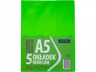 Okadka A5 NEON LINE nieregulowana, 5 szt