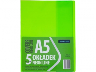 Okadka A5 NEON LINE nieregulowana, 5 szt