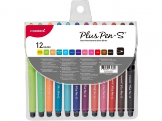 Cienkopis MONAMI Plus Pen S 0.4 mm - zestaw  12 kolorw