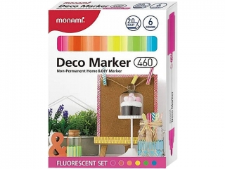 Marker Dekoracyjny Deco Marker 460 - zestaw 6 kolorw fluorescencyjnych kocwka B