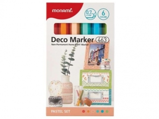 Marker Dekoracyjny Deco Marker 463 - zestaw 6 kolorw pastelowych kocwka XF