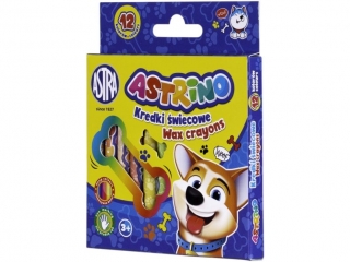 Kredki wiecowe Astrino 12 kolorw cienkie ASPROM