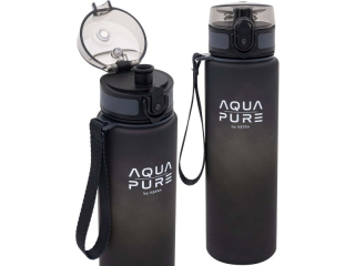 Bidon AQUA PURE by ASTRA 600 ml - grey/black