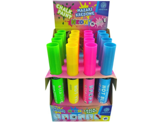 Mazak kredowy zmywalny XXL ASTRAFUN NEON  rozmiar 30cm - 16szt. display  [opakowanie=16szt]