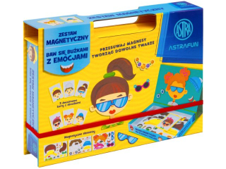 Magnetyczny zestaw ASTRAFUN Baw si bukami z emocjami w pudeku z rczk ? 45 el.   [opakowanie=8szt]