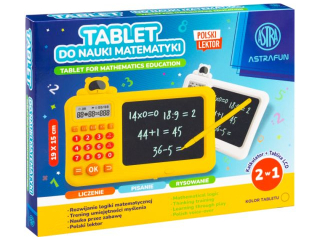 Tablet do nauki matematyki LCD ASTRAFUN 1915 cm + Polski lektor