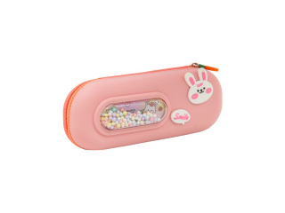 Pi�rnik piankowy 3D ASTRABAG BUNNY, pink [opakowanie=12szt]