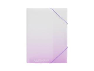 Zestaw ASTRAPAP A4 PP "Teczka kopertowa x2 + teczka z gumk�" 3-pack, ombre lavender