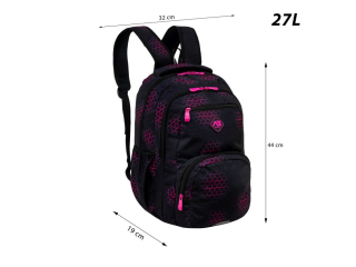 Plecak ABAG PINK HEARTS, AB200 [opakowanie=6szt]