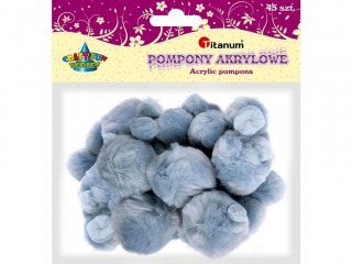 POMPONY AKRL.A`45 SZARY 16073D