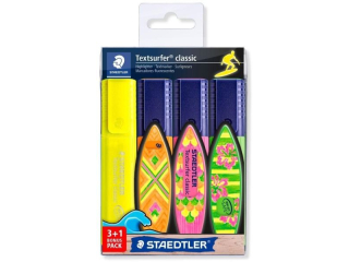 Zakreślacz Textsurfer Classic, 4 szt., w etui, 3+1 gratis, Staedtler