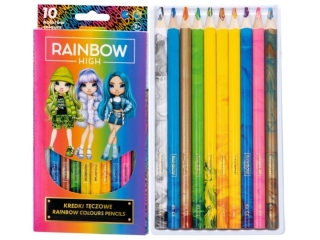Kredki tczowe - 10 kolorw - Rainbow High ASPROM