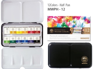 MUNGYO GALLERY FARBY AKWARELOWE W PӣKOSTKACH 12 KOLOR�W MWPH12