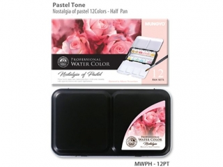 MUNGYO GALLERY FARBY AKWARELOWE W PӣKOSTKACH 12 KOLOR�W PASTEL. MWPH12PT