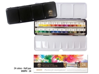 MUNGYO GALLERY FARBY AKWARELOWE W PӣKOSTKACH 24 KOLORY MWPH24