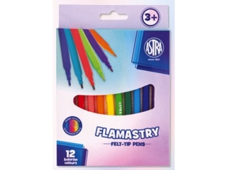Flamastry okrge CX ASTRA Pastel Line - 12 kolorw