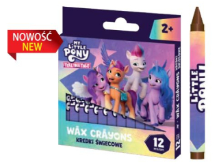 Kredki wiecowe  okrge My Little Pony - 12 kolorw - 8/90 mm Nnowo