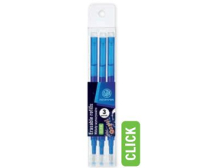 Wkady wymazywalne CLICK niebieskie 0,5 mm ASTRAPEN OOPS! - 3 szt. PET box Nnowo