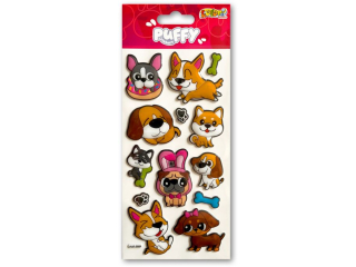 PENMATE KOLORI NAKLEJKI PUFFY PUF-5806  DOGS