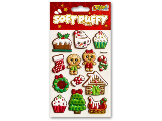 PENMATE KOLORI NAKLEJKI PUFFY SWPX-3203 CHRISTMAS COOKIES