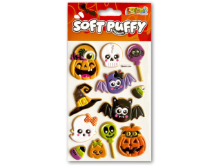 PENMATE KOLORI NAKLEJKI PUFFY SWPH-3205 HALLOWEEN HEADS