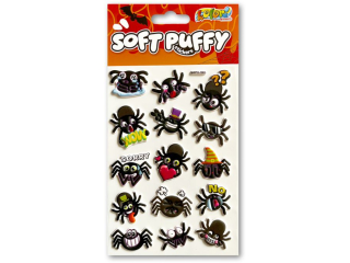 PENMATE KOLORI NAKLEJKI PUFFY SWPH-1805 HALLOWEEN SPIDERS