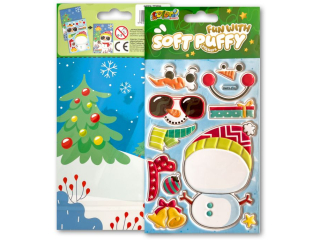 PENMATE KOLORI NAKLEJKI PUFFY SWPX-2102 FUN WITH SNOWMAN