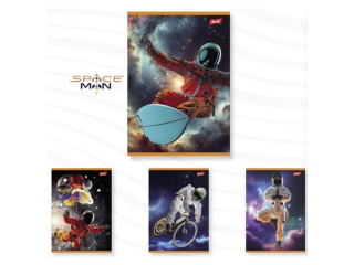 Zeszyt A5 32 kartki krata okadka laminowana lakier miejscowy UV 70 g/m2 SPACEMAN [opakowanie=15szt]