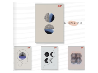 Zeszyt A5 60 kartek krata okadka laminowana lakier miejscowy UV 70 g/m2 MINIMALISM [opakowanie=10szt]