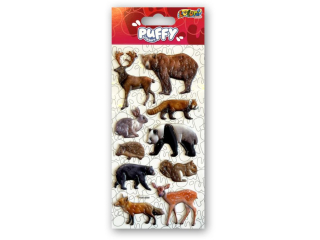 PENMATE KOLORI NAKLEJKI PUFFY PUF-5705 FOREST ANIMALS