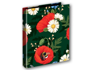 PENMATE SEGREGATOR A4/2 T 0127 KWIATY POLSKIE MAKI W ZIELENI  FOLIA MAT NIERYSUJ�CA