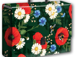 PENMATE TECZKA Z R�CZK� B4 JUMBO T 0127  KWIATY POLSKIE MAKI W ZIELEN  FOLIA MAT NIERYSUJ�CA