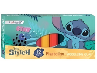 Plastelina 12 kolorw 15 g STITCH [opakowanie=10szt]