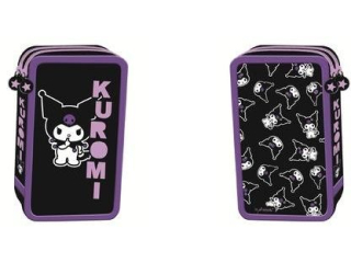 Pirnik szkolny podwjny z wyposaeniem KUROMI BLACK