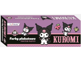 Farby plakatowe 12 kolorw 20 ml KUROMI [opakowanie=5szt]