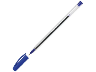 D�ugopis TOMA z nasadk� Pionier, przezroczysta obudowa 1, 0mm - niebieski [opakowanie=50szt]TO-023 niebieski
