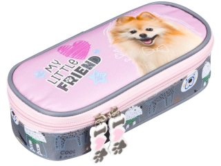 Pirnik saszetka usztywniona z wewntrzn klapk PCL1 MY LITTLE FRIEND, SWEET POMERANIAN