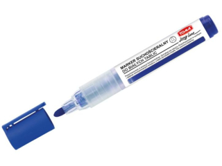 Marker do bia�ych tablic TOMA LongLine 1000m, ko�c�wka okr�g�a - niebieski [opakowanie=10szt]TO-265 niebieski