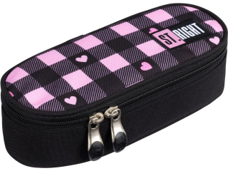 Pirnik saszetka usztywniona z wewntrzn klapk PC1 PINK CHECKERED